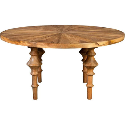Porter Natural Wooden Round Dining Table-Dining Tables-Furniture Classics-LOOMLAN