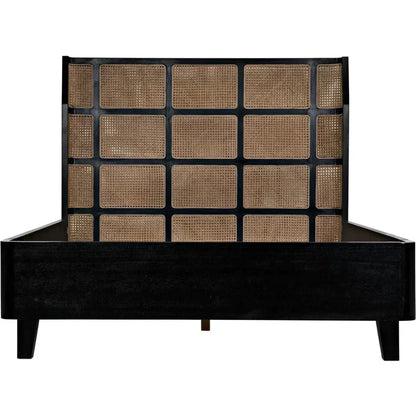 Porto Black Wooden Bed Frame - LOOMLAN - Noir - Beds