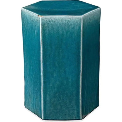 Porto Ceramic Hexagon Side Table