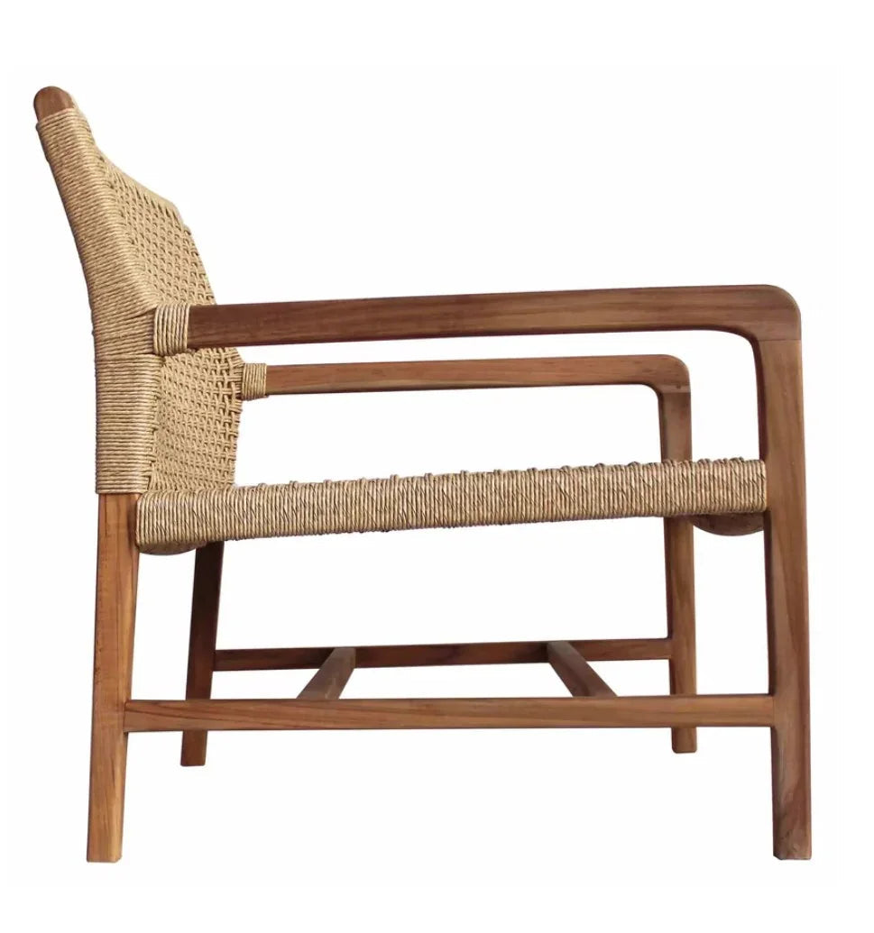 Porto Wood Framed Patio Occasional Chair-Outdoor Accent Chairs-Artesia-LOOMLAN