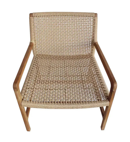 Porto Wood Framed Patio Occasional Chair-Outdoor Accent Chairs-Artesia-LOOMLAN