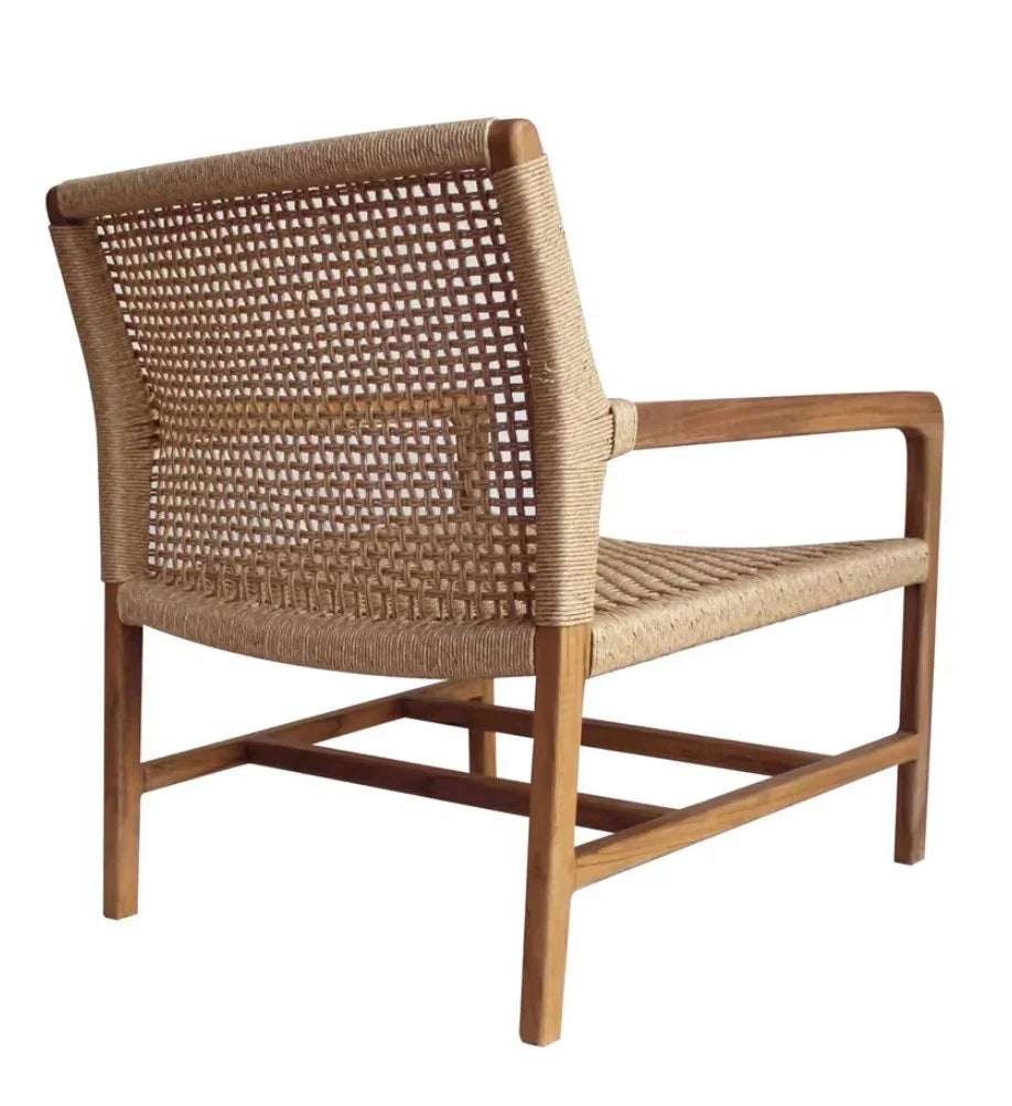 Porto Wood Framed Patio Occasional Chair-Outdoor Accent Chairs-Artesia-LOOMLAN