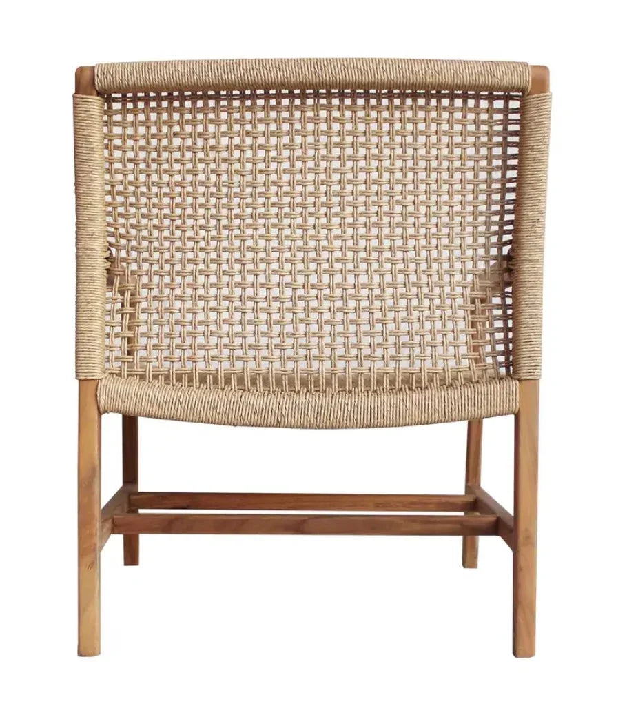 Porto Wood Framed Patio Occasional Chair-Outdoor Accent Chairs-Artesia-LOOMLAN