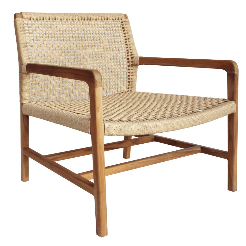 Porto Wood Framed Patio Occasional Chair-Outdoor Accent Chairs-Artesia-LOOMLAN