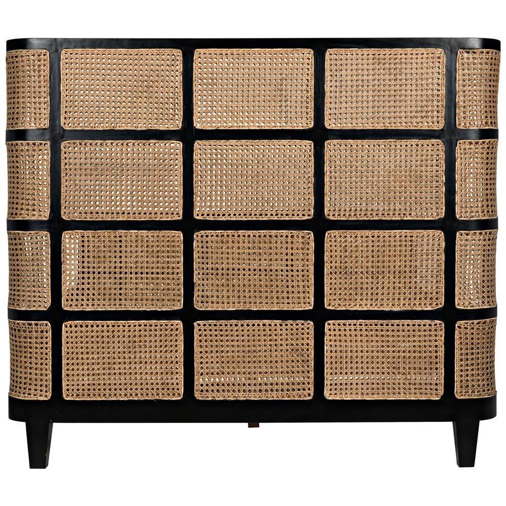 Porto Wooden Hand Rubbed Black Queen Bed - LOOMLAN - Noir - Beds