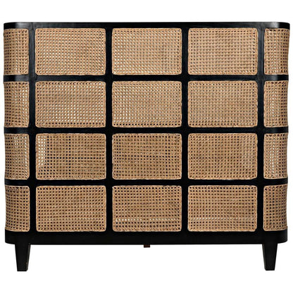 Porto Wooden Hand Rubbed Black Queen Bed - LOOMLAN - Noir - Beds