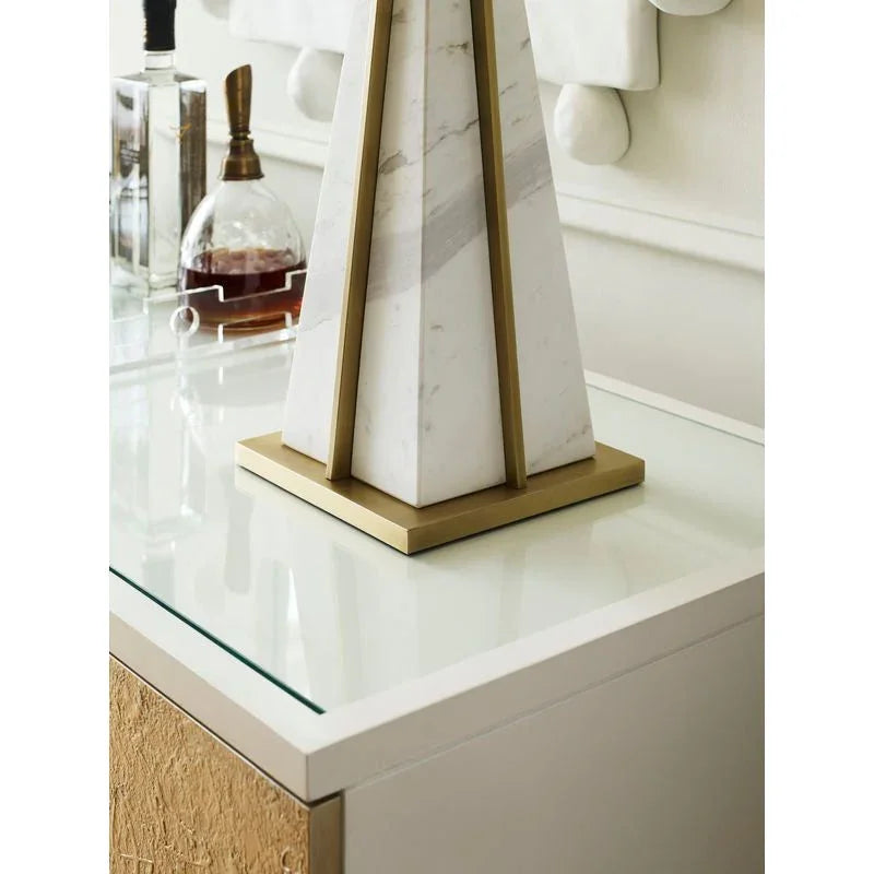 Portofino Marble Made Table Lamp - Nero Marquina - LOOMLAN - Wildwood - Table Lamps