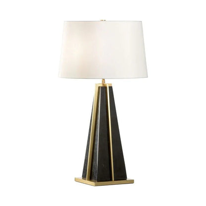Portofino Marble Made Table Lamp - Nero Marquina - LOOMLAN - Wildwood - Table Lamps