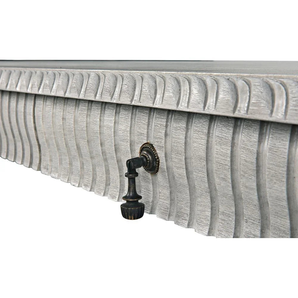 Portuguese Carved Wooden Desk-Home Office Desks-Noir-LOOMLAN