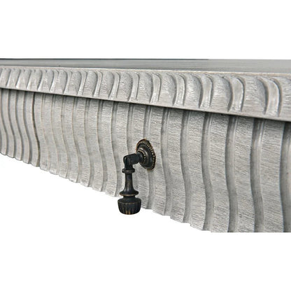 Portuguese Carved Wooden Desk-Home Office Desks-Noir-LOOMLAN