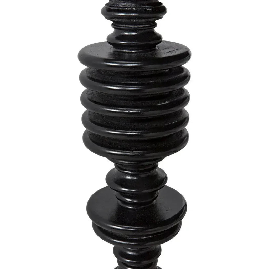 Portuguese Carved Wooden Desk-Home Office Desks-Noir-LOOMLAN