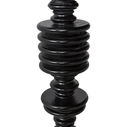 Portuguese Carved Wooden Desk-Home Office Desks-Noir-LOOMLAN