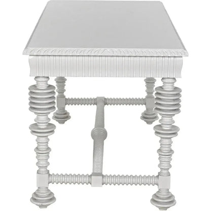 Portuguese Desk, Small Two Drawer Writing Table-Home Office Desks-Noir-LOOMLAN