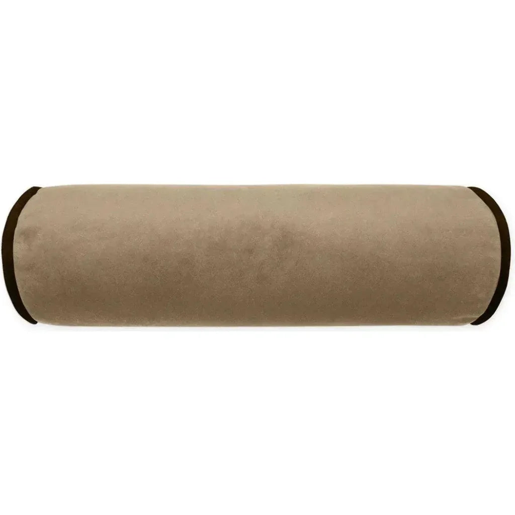 Posh Roll Latte Brown Throw Pillow Insert - LOOMLAN - D.V. Kap - Throw Pillows