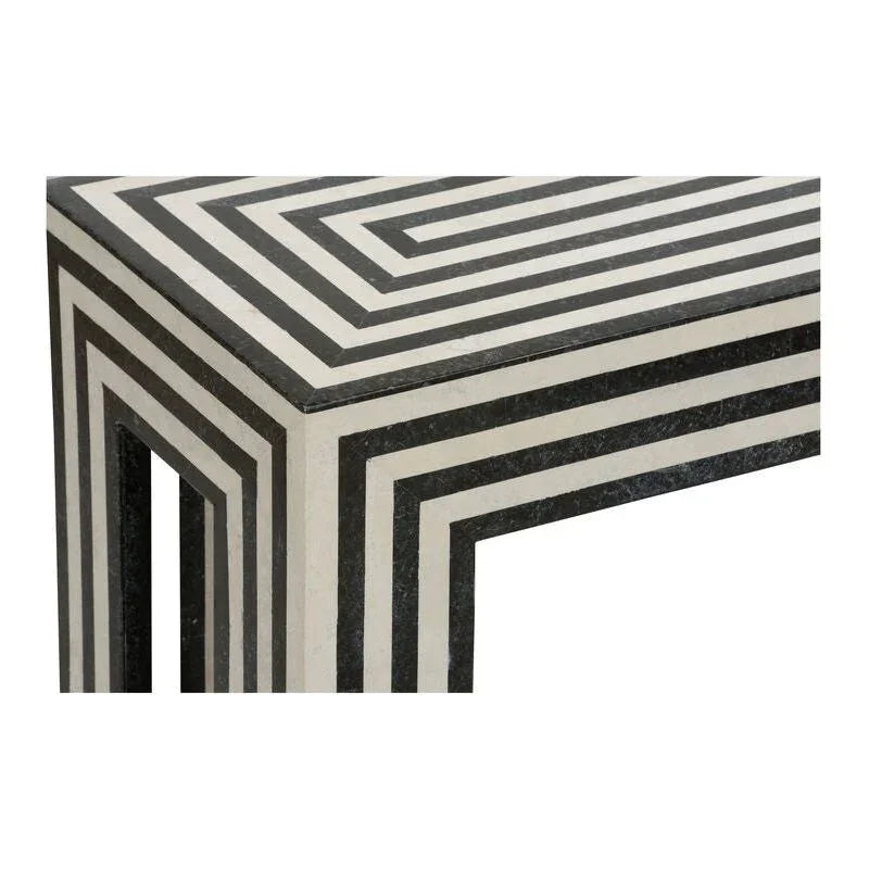 Positano Tessellated Rectangular Console Table - LOOMLAN - Wildwood - Console Tables