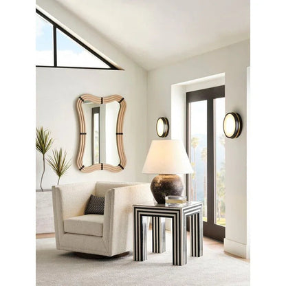 Positano Tessellated Stone Made Accent Table - LOOMLAN - Wildwood - Side Tables