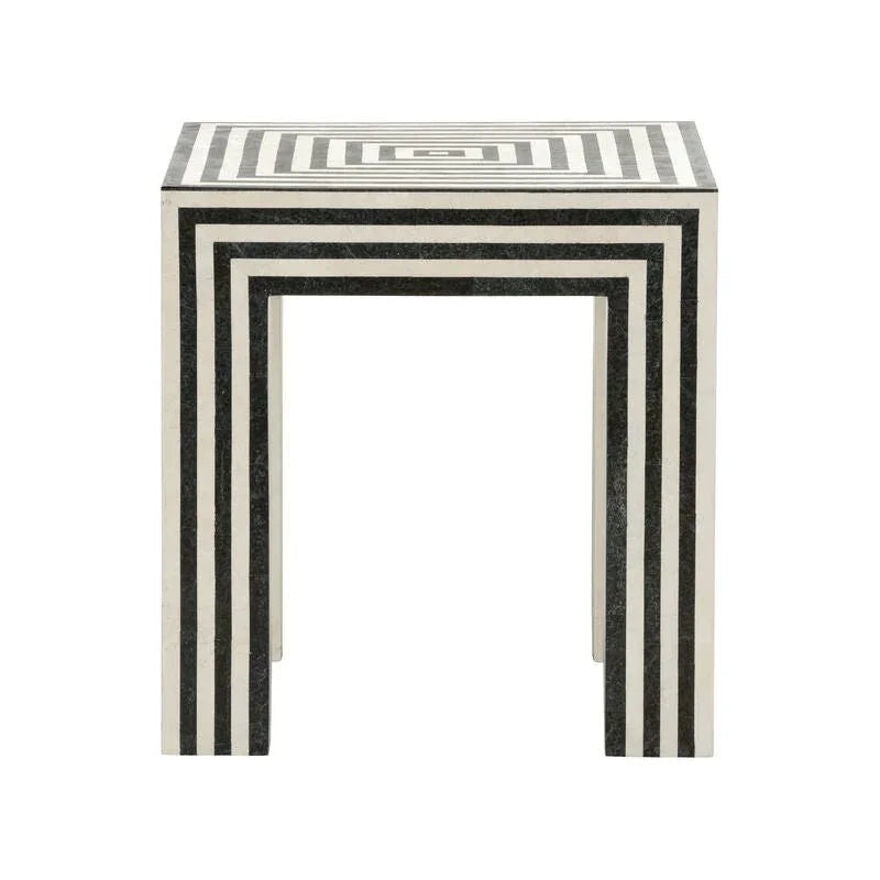 Positano Tessellated Stone Made Accent Table - LOOMLAN - Wildwood - Side Tables