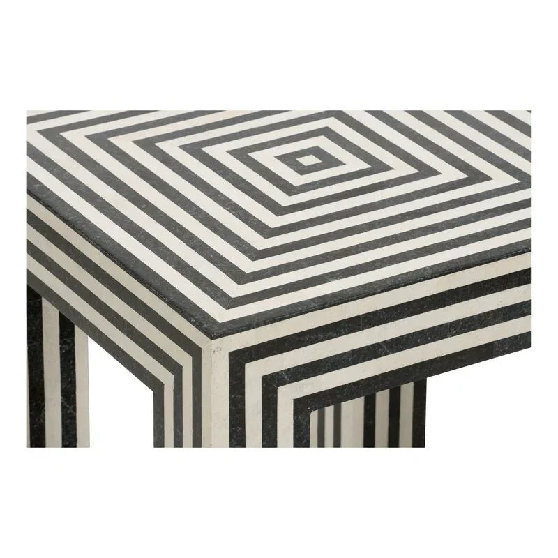 Positano Tessellated Stone Made Accent Table - LOOMLAN - Wildwood - Side Tables