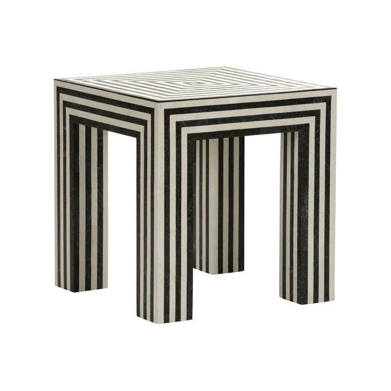 Positano Tessellated Stone Made Accent Table - LOOMLAN - Wildwood - Side Tables