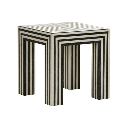 Positano Tessellated Stone Made Accent Table - LOOMLAN - Wildwood - Side Tables