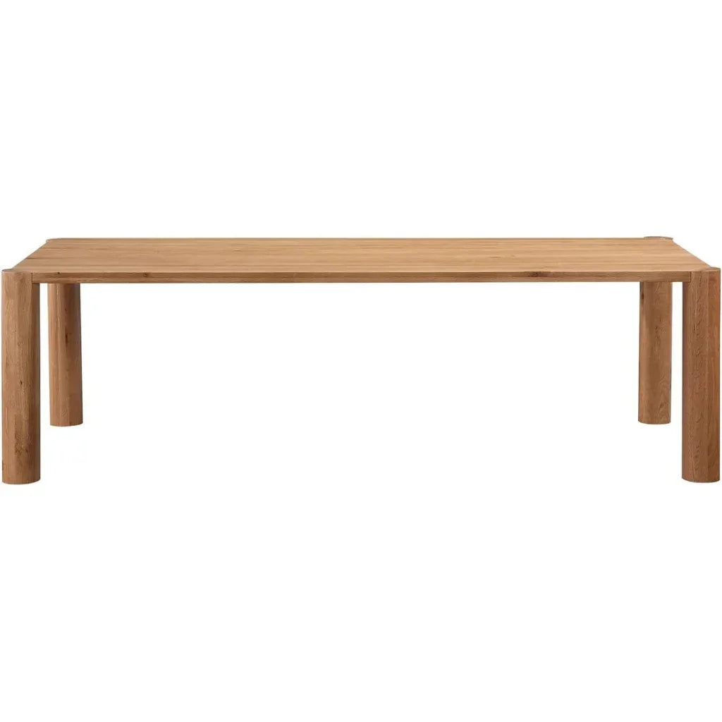 Post Natural Wood Rectangular Dining Table-Dining Tables-Moe's Home-LOOMLAN