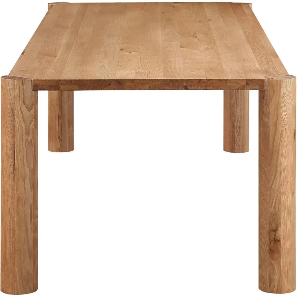 Post Natural Wood Rectangular Dining Table-Dining Tables-Moe's Home-LOOMLAN