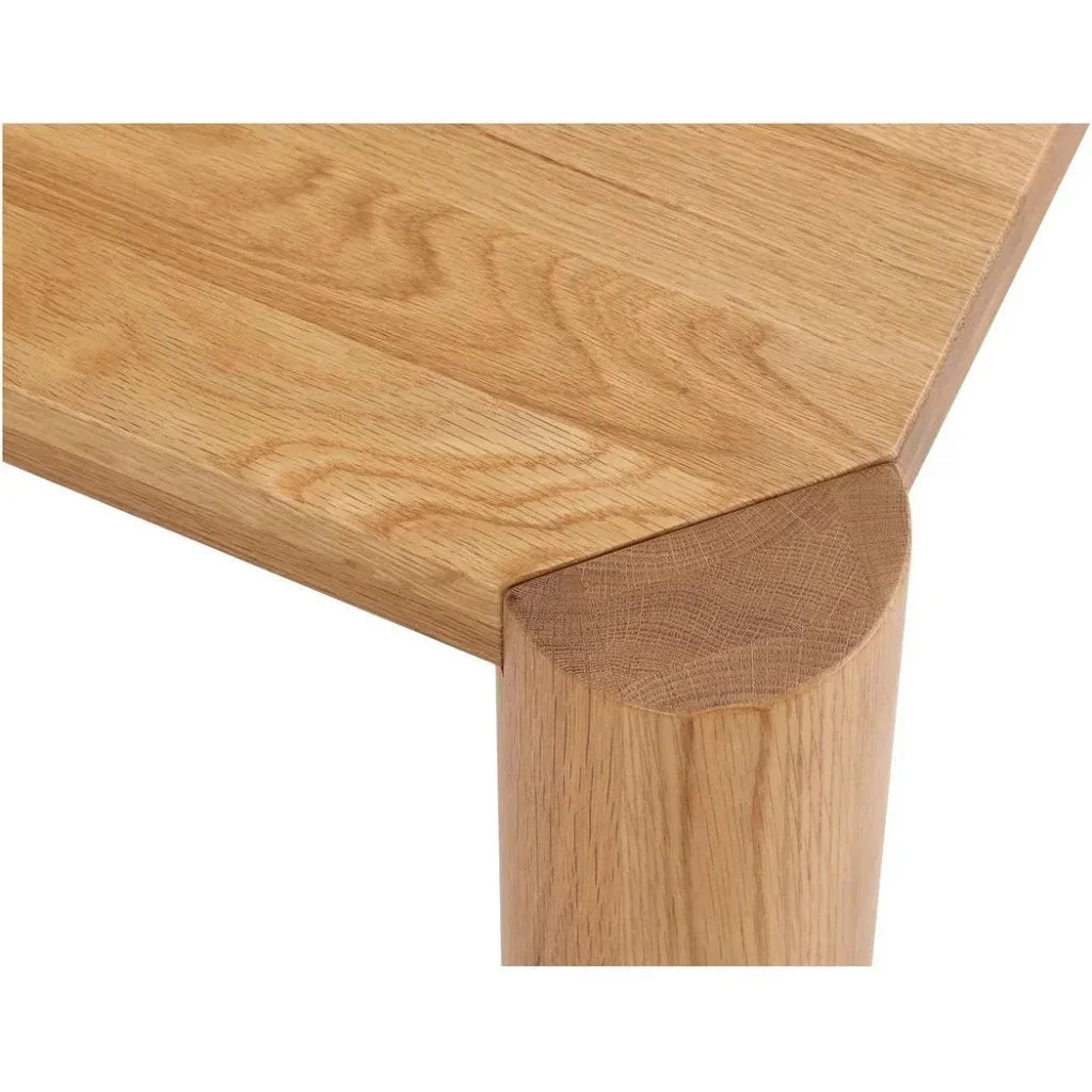 Post Natural Wood Rectangular Dining Table-Dining Tables-Moe's Home-LOOMLAN