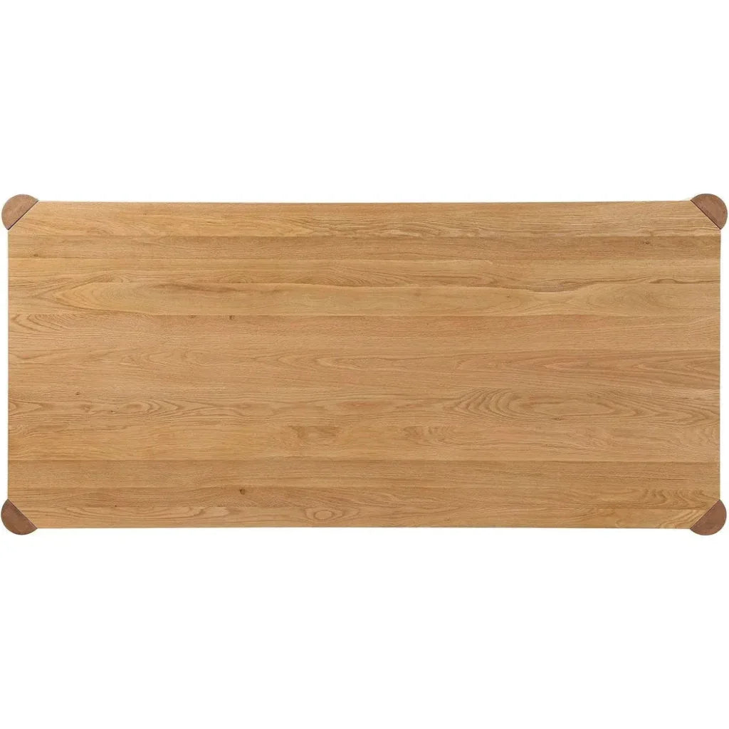 Post Natural Wood Rectangular Dining Table-Dining Tables-Moe's Home-LOOMLAN