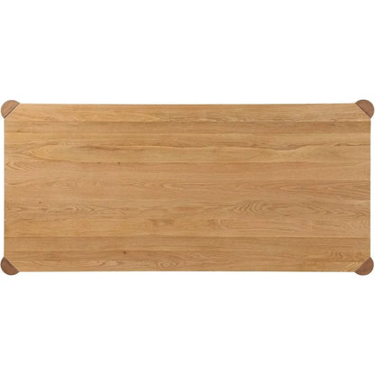 Post Natural Wood Rectangular Dining Table-Dining Tables-Moe's Home-LOOMLAN