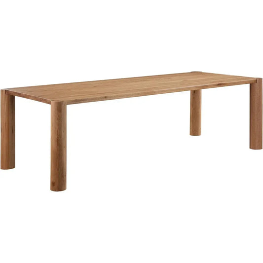 Post Natural Wood Rectangular Dining Table-Dining Tables-Moe's Home-LOOMLAN