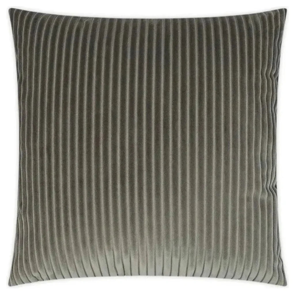 Postrio Solid Stripes Grey Large Throw Pillow Insert - LOOMLAN - D.V. Kap - Throw Pillows