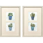 Pot of Herbs Blue Framed Wall Art 2PC