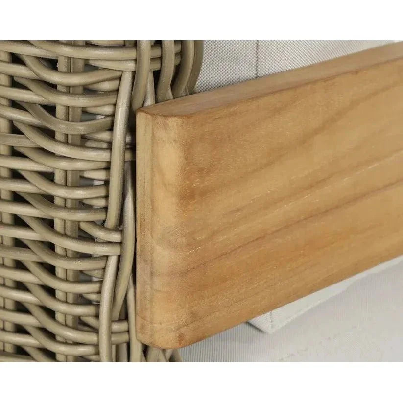 Potenza Armchair Palazzo Cream Stain Resistant Teak-Outdoor Lounge Chairs-SUNPAN-LOOMLAN