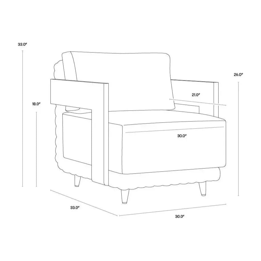 Potenza Armchair Palazzo Cream Stain Resistant Teak-Outdoor Lounge Chairs-SUNPAN-LOOMLAN