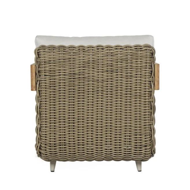 Potenza Armchair Palazzo Cream Stain Resistant Teak-Outdoor Lounge Chairs-SUNPAN-LOOMLAN