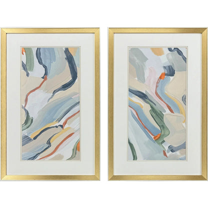 Pour Monsieur Blue Framed Wall Art 2PC