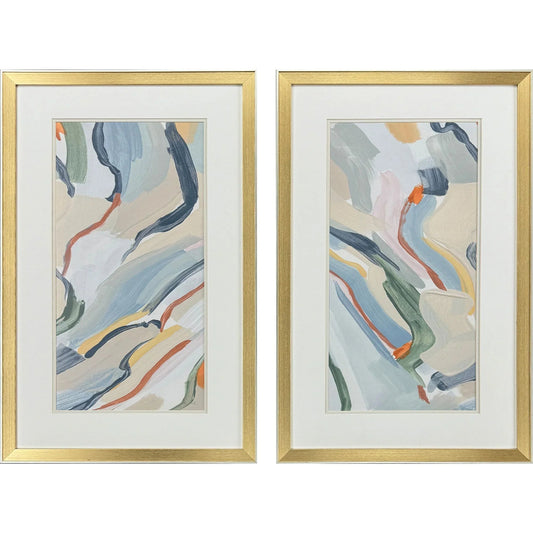 Pour Monsieur Blue Framed Wall Art 2PC