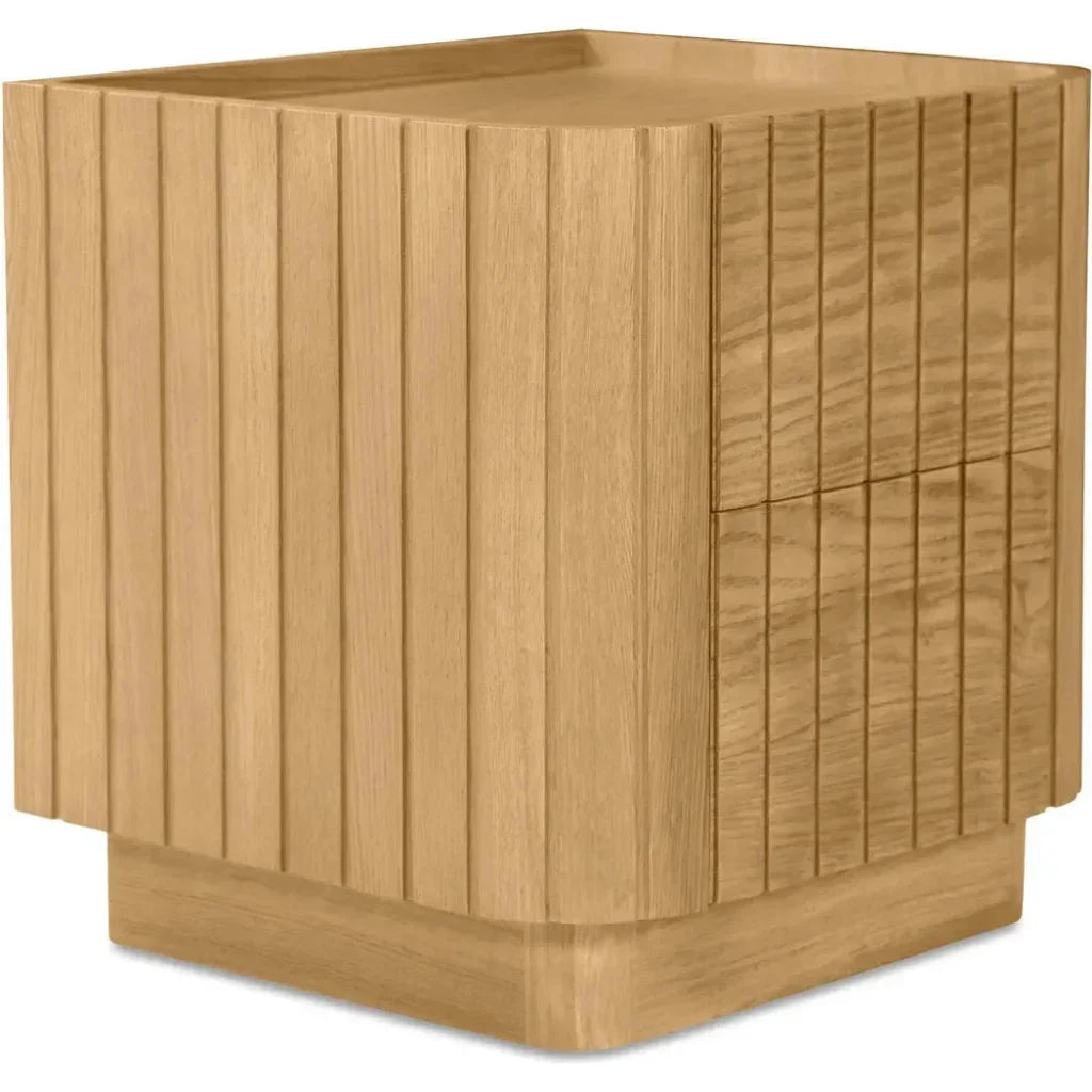 Povera Wood Nightstand - LOOMLAN - Moe's Home - Nightstands