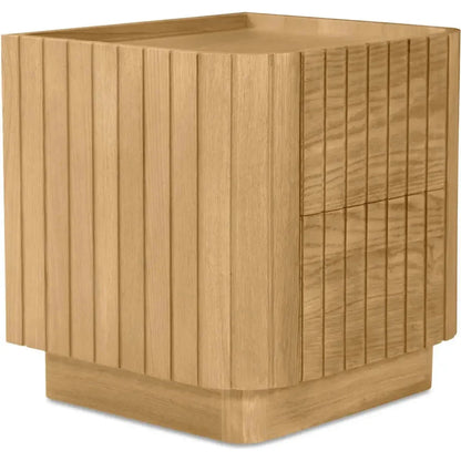 Povera Wood Nightstand - LOOMLAN - Moe's Home - Nightstands