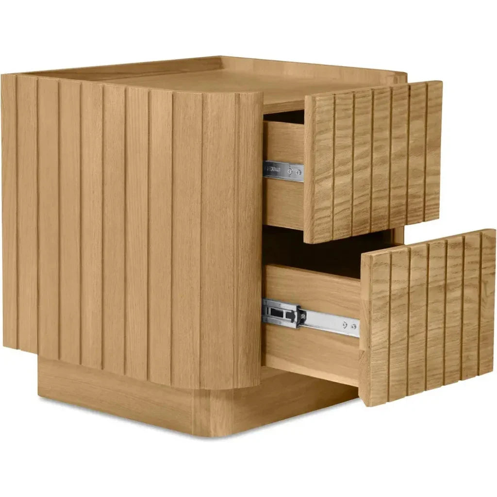 Povera Wood Nightstand - LOOMLAN - Moe's Home - Nightstands