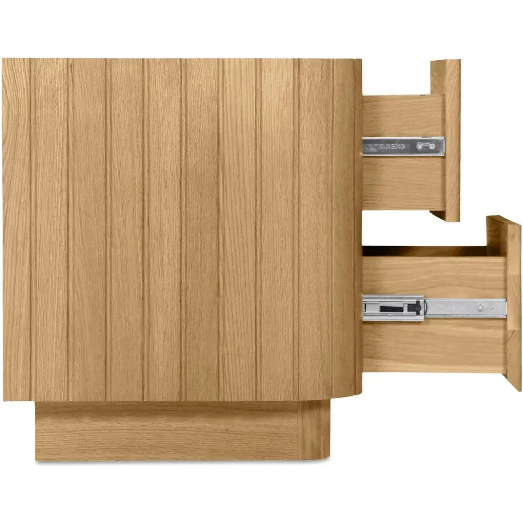 Povera Wood Nightstand - LOOMLAN - Moe's Home - Nightstands