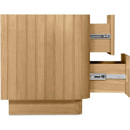 Povera Wood Nightstand - LOOMLAN - Moe's Home - Nightstands