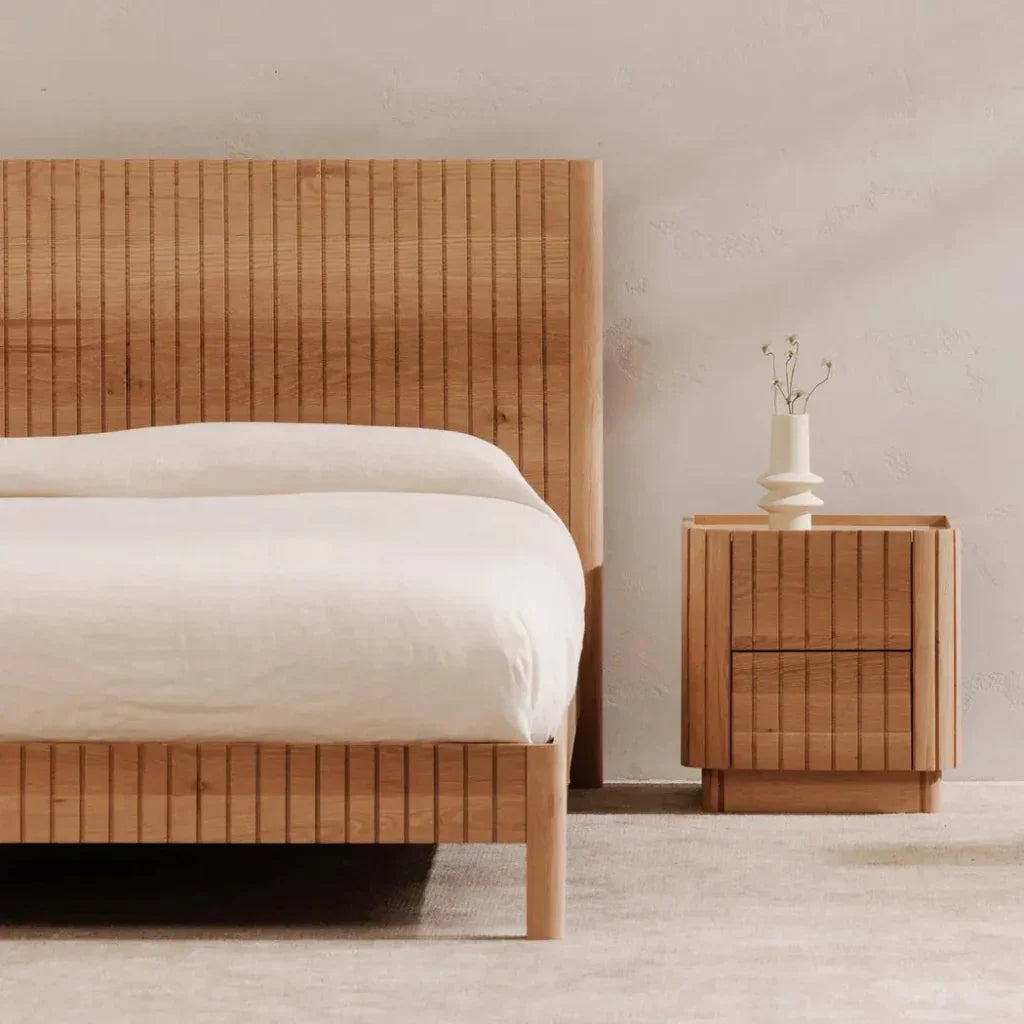 Povera Wood Nightstand - LOOMLAN - Moe's Home - Nightstands