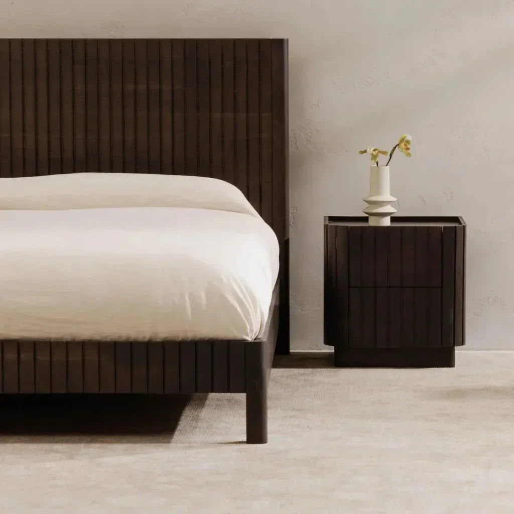 Povera Wood Nightstand - LOOMLAN - Moe's Home - Nightstands