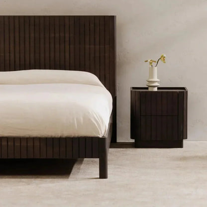 Povera Wood Nightstand - LOOMLAN - Moe's Home - Nightstands