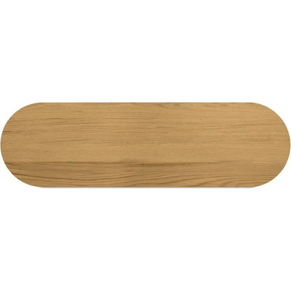 Povera Wood Oval Console Table - LOOMLAN - Moe's Home - Console Tables