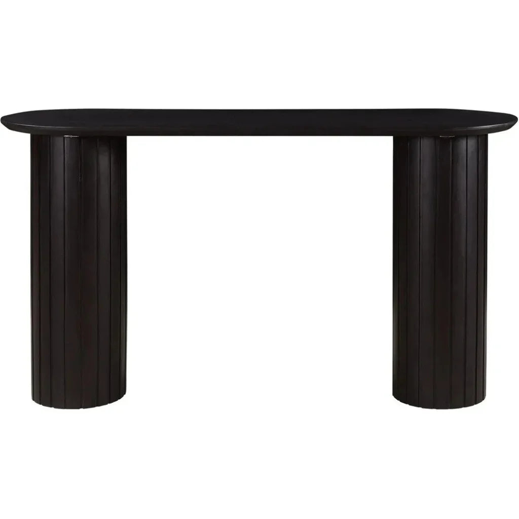Povera Wood Oval Console Table - LOOMLAN - Moe's Home - Console Tables