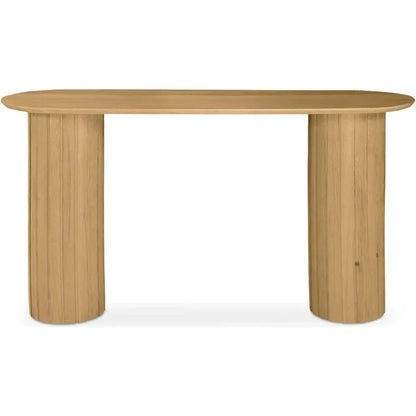 Povera Wood Oval Console Table - LOOMLAN - Moe's Home - Console Tables