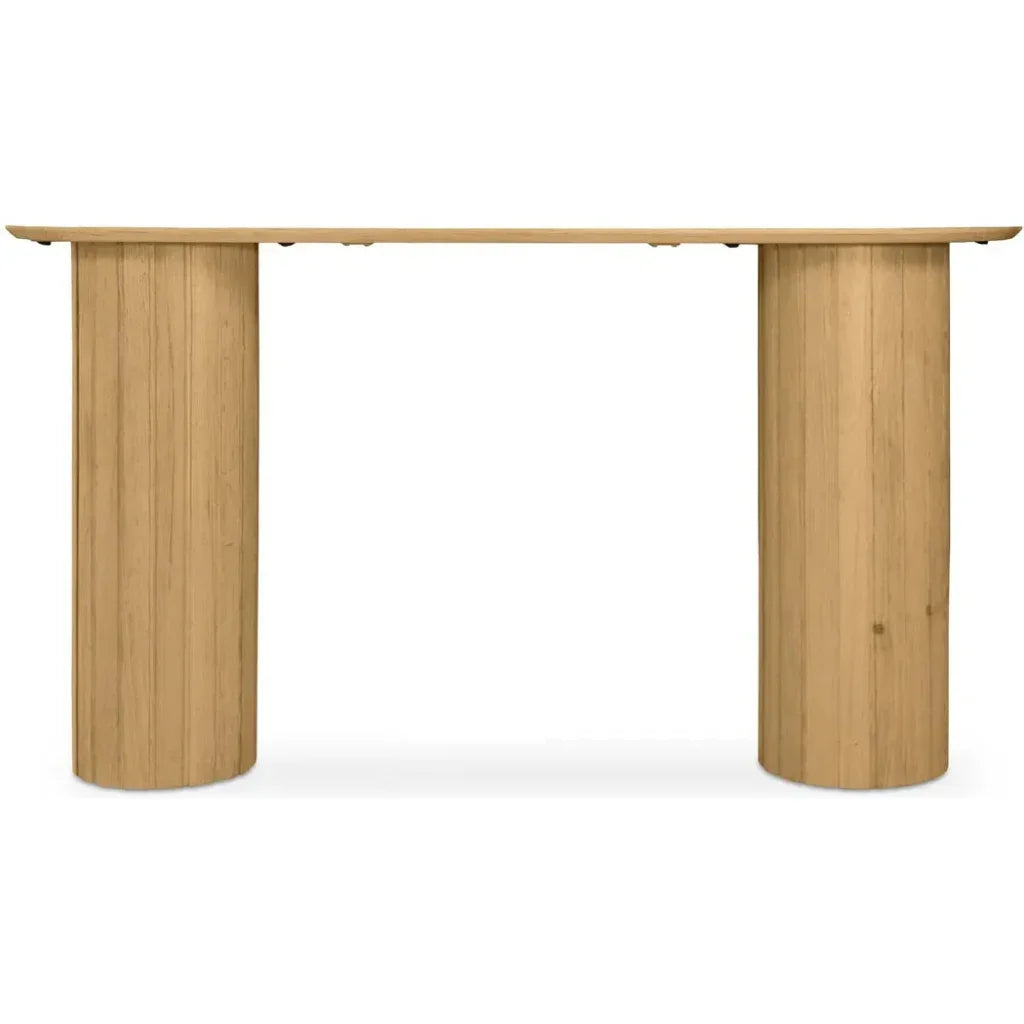 Povera Wood Oval Console Table - LOOMLAN - Moe's Home - Console Tables