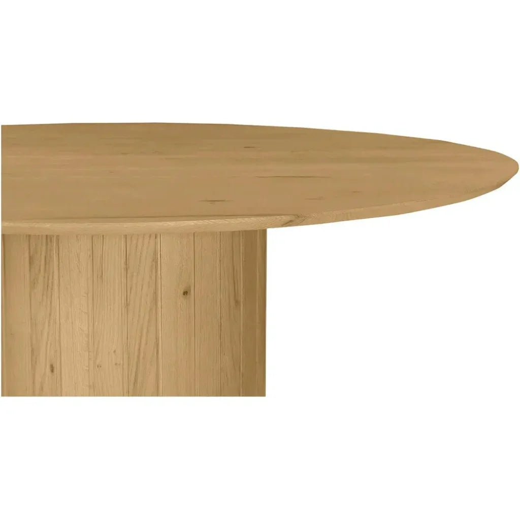 Povera Wood Round Dining Table-Dining Tables-Moe's Home-LOOMLAN